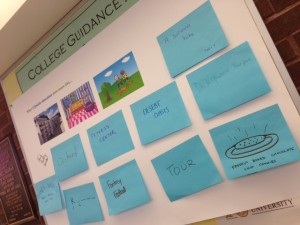 RealSchool-er Ari Mendelow created the poster on which we posted the faculty's answers!