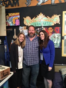 Master educator Jeff Robin with Mrs. Roxanne Maleh and me, in his wonderfully creative art studio