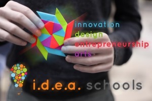 Ari and Oren Mendelow, members of RealSchool, the inquiry-based learning program I began in 2010, now comprise the I.D.E.A. School Network's Creativity and Design team. Oren created the origami at the Collaboratory, which Ari then made into a graphic