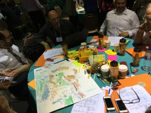 Ice breakers at the Sandbox often include time to work with art supplies